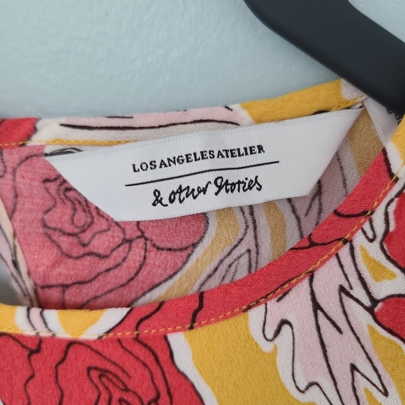 & Other Stories Yellow Floral Mini Dress - Picture 3 of 6